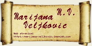 Marijana Veljković vizit kartica